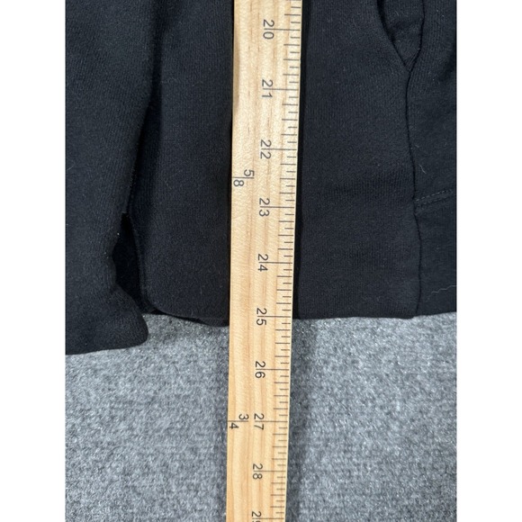 Standard James Perse Womens Black Hidden Zipper Zip‎ Up Hoodie Sweatshirt Size 2 - Picture 11 of 16